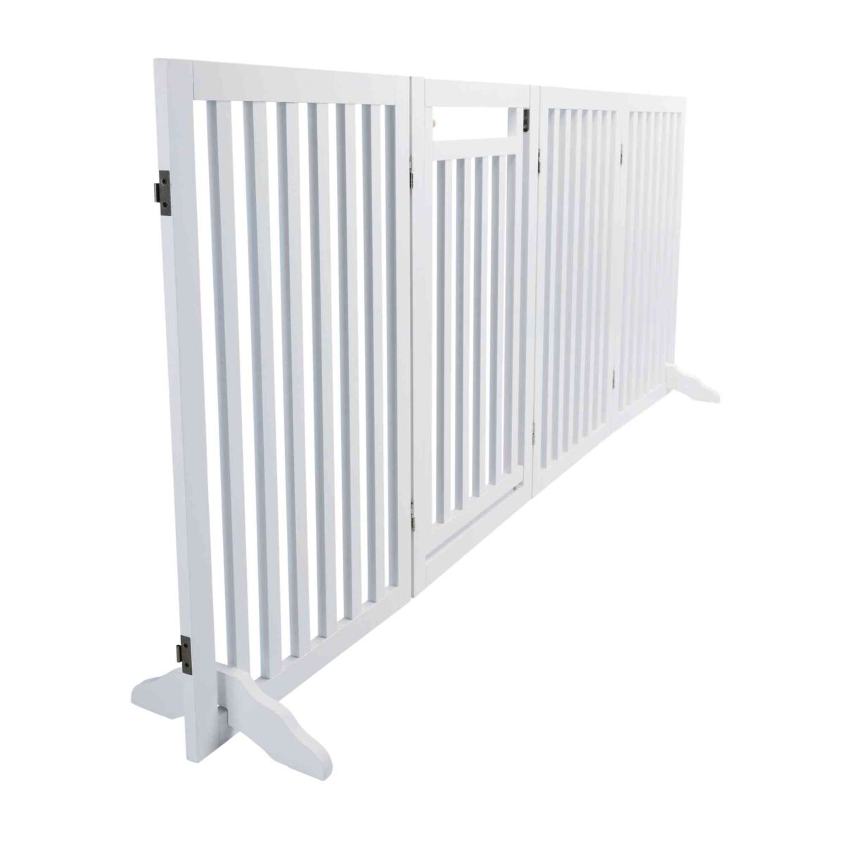 Trixie Absperrgitter mit Tür, MDF, 4teilig 60160 × 81 cm, weiß